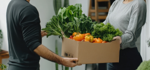 box of vegetables